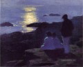 A Summers Nacht Impressionist Strand Edward Henry Potthast